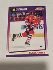1991-92 Score American #94 Steve Thomas Chicago Blackhawks