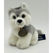 Aurora Classic Siberian Husky Plush Puppy Grey White Dog 5 inch 2003 Vintage