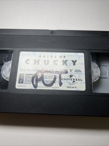 Jennifer Tilly Bride Of Chucky VHS Tape 1999 Horror Child's Play Halloween VG - Picture 2 of 16