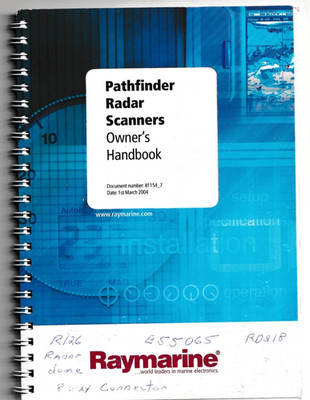 RAYMARINE PATHFINDER RADAR SCANNERS Owner's Handbook 9S & 11S OPEN ARRAY UPDATE