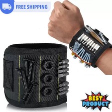 Magnetic Wristband For Holding Screws Nails Adjustable Strong Magnets Strap Belt