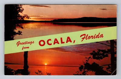 #ad Florida FL Ocala Banner General Greetings Vintage Postcard Standard Souvenir $0.99