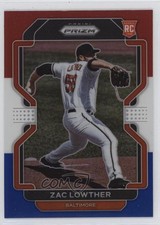 2022 Panini Prizm Tier II Red White & Blue Prizm Zac Lowther #166 fm0