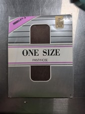 7 Pair 1980's Shirley-J One Size Pantyhose Coffee Color 5'- 5'8" 100-160 lbs VTG