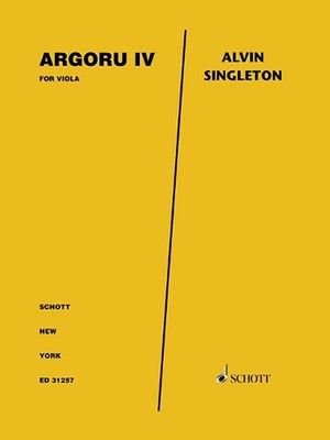 Argoru IV: For Viola Solo by Alvin Singleton (English) Paperback Book