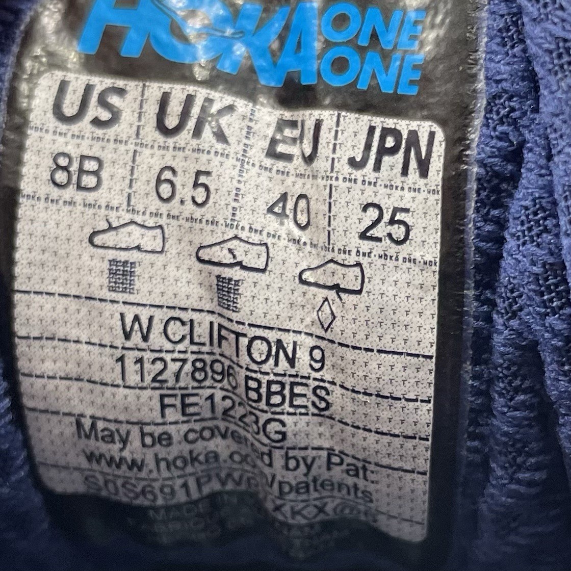 Hoka One One Clifton 9 Running Shoes Womens Size 8 B Blue Athletic Sneakers thumbnail 8