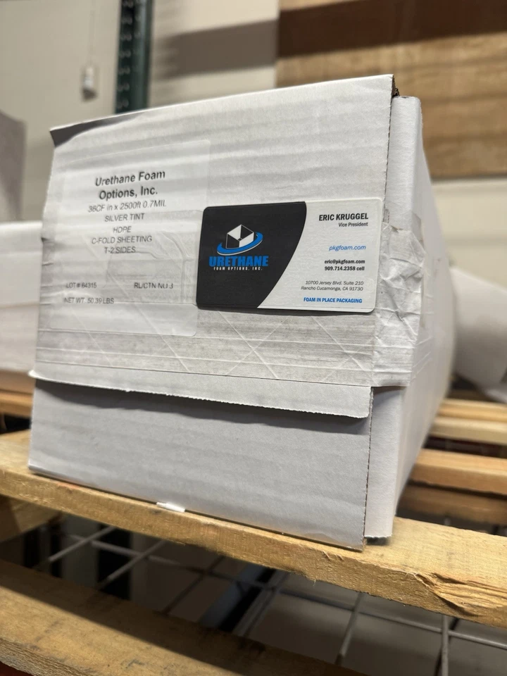 36" Silver Foam In Place Film Sealed Air Instapak P8072 Roll- P8072 Replacement - Image 2 of 2