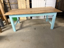 8 / 10 Seater Vintage Rustic Farmhouse Pine Dining Kitchen Table