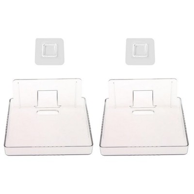 2x Storage Bracket Holder Shock-proof Router Tv Box Wall-mounted Kit Universal
