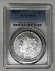 Morgan Silver Dollar  1879-S  PCGS 65 Flawless White Gem/Strong Strike