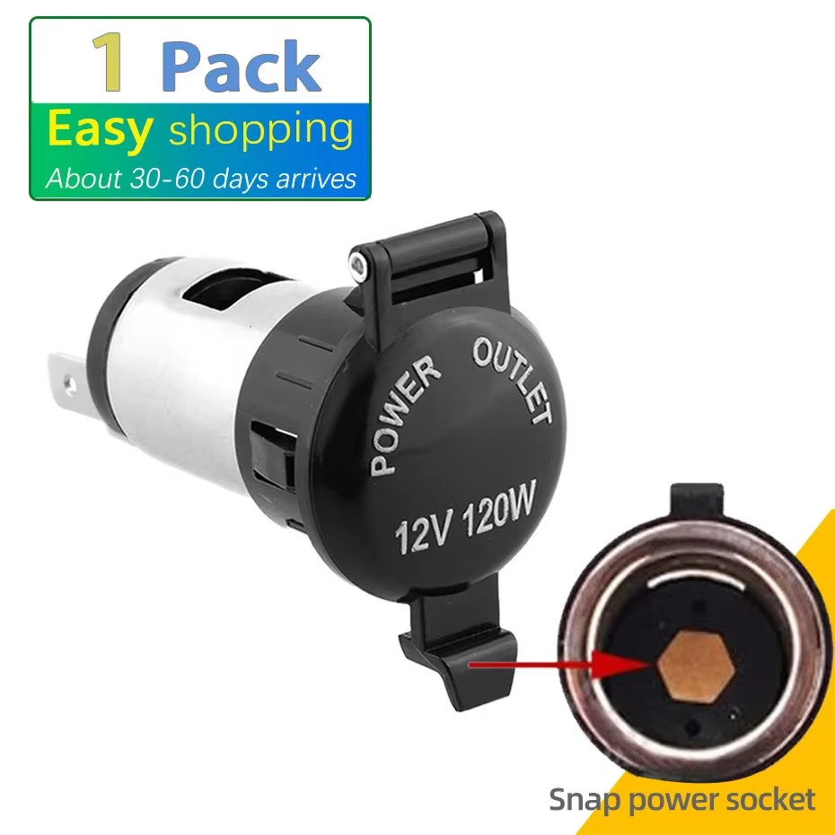 12V Auto Motorcycle Motorcycle Cigarette Lighter Power Plug Socket for Motorcycl