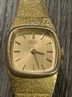 SEIKO Watches  1400-8350 Ladies watch Square Quartz Vintage Stainless Steel gold