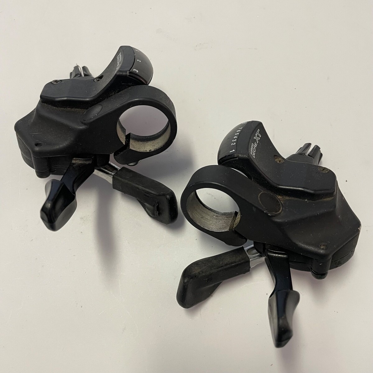 希少 美中古 Shimano Deore XT SL-M740 3×8s シフトレバー 前後セット