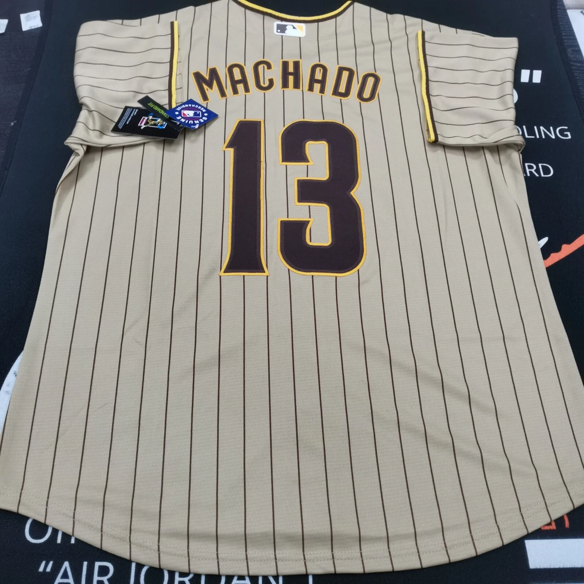 Manny Machado #13 San Diego Padres Tan Cool Base Stitched Jersey Pick Size.