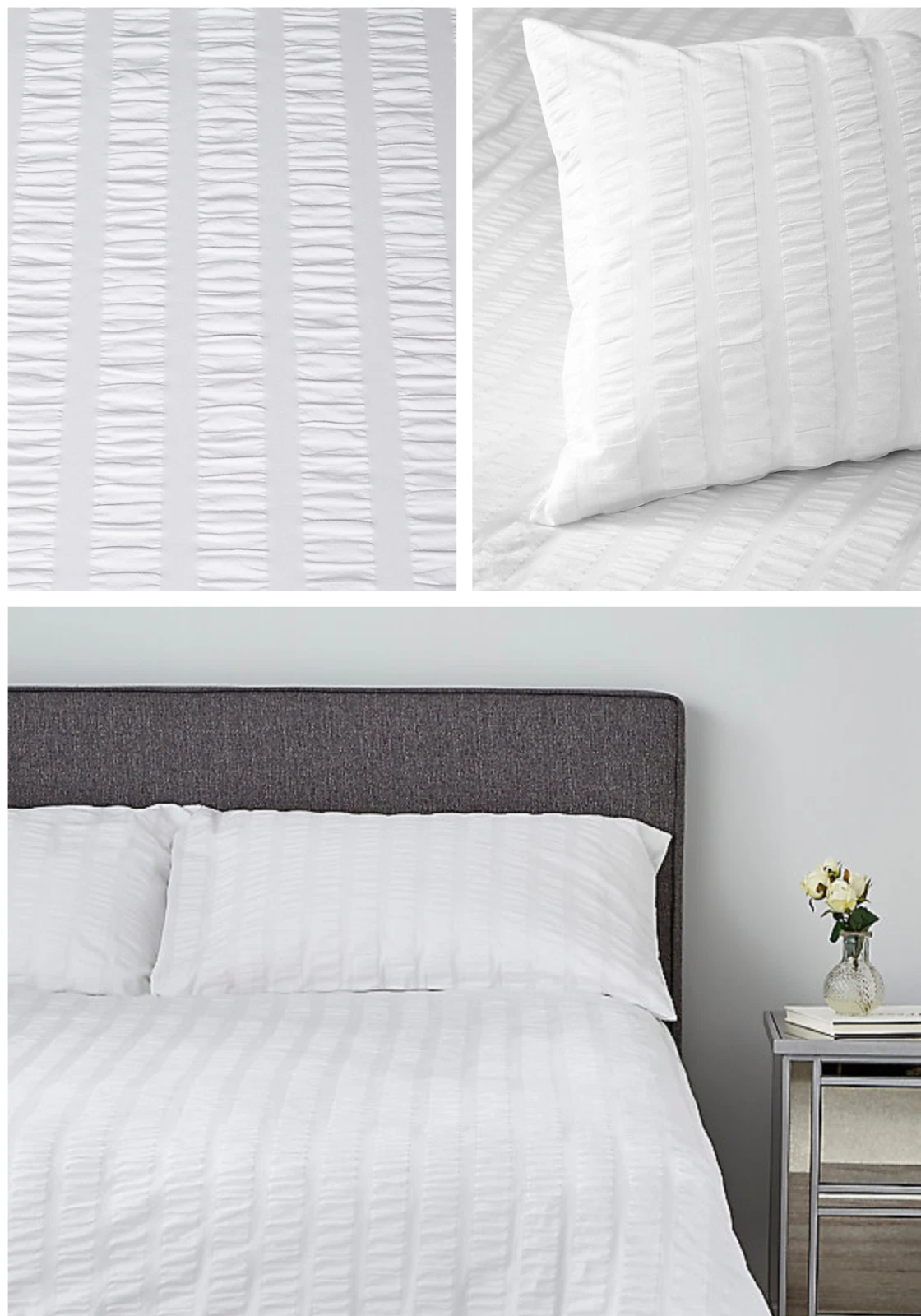 Luxury Seersucker Duvet Cover