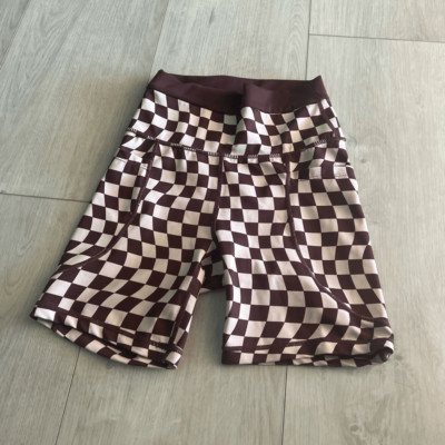 Wilo The Label Check Bike Shorts Choc/Clay XS
