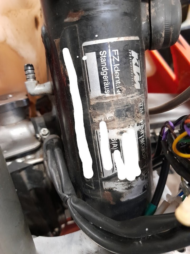 KTM VIN STICKER / TYPE IDENTIFICATION PLATE CUSTOM eBay