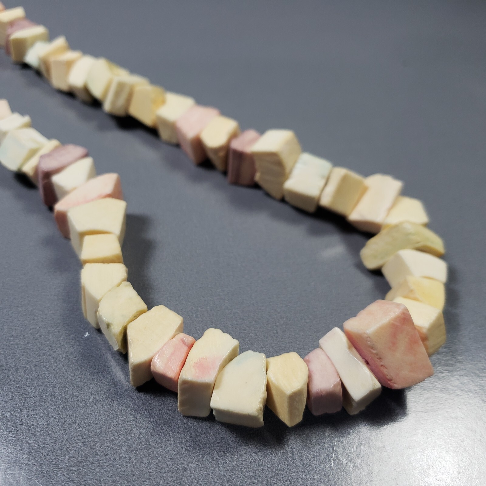 Beaded Shell Necklace Pastel Statement Retro Mid … - image 7