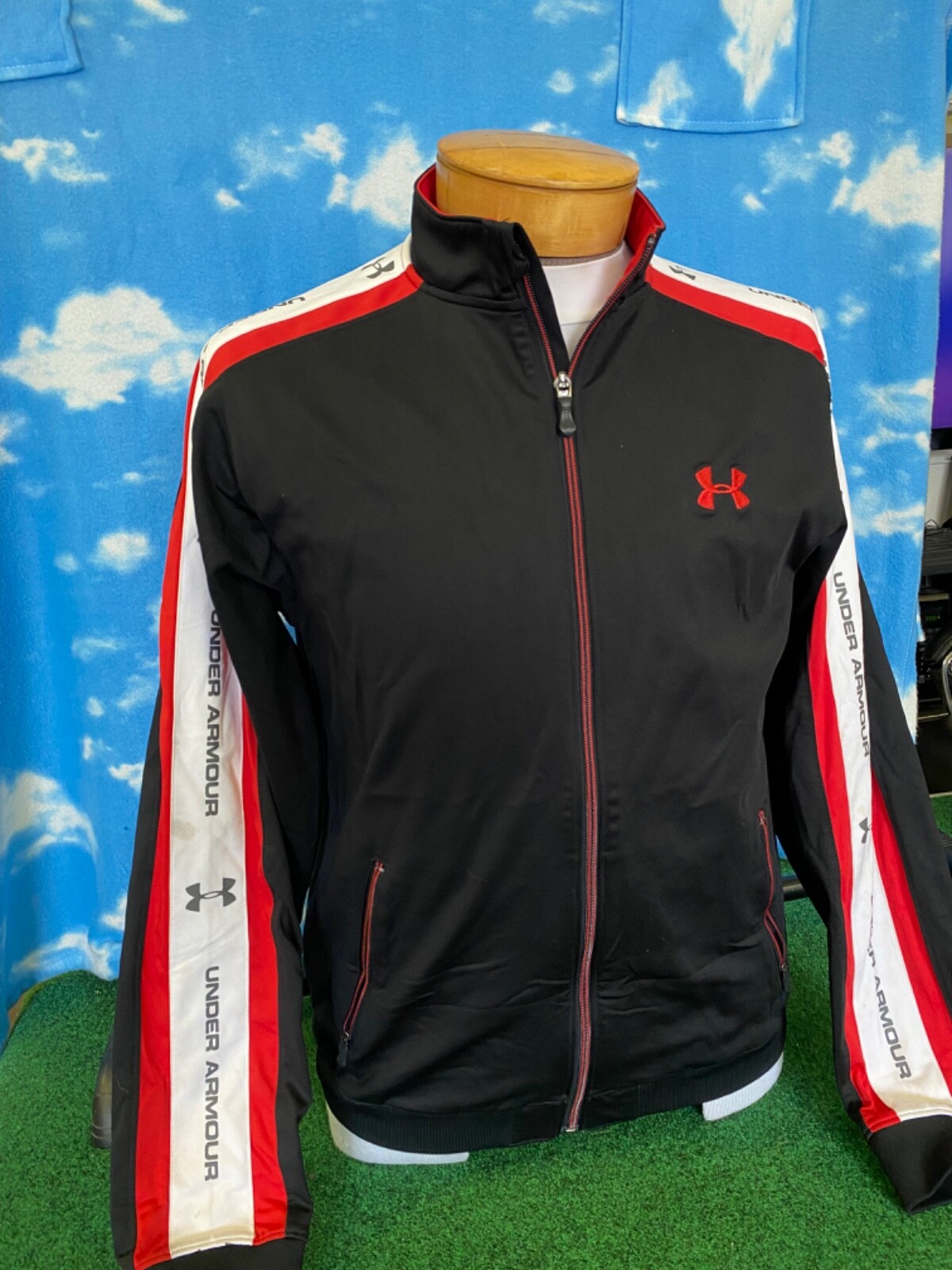 Under Armor Armour Jacket Medium Collared Full Zi… - image 2