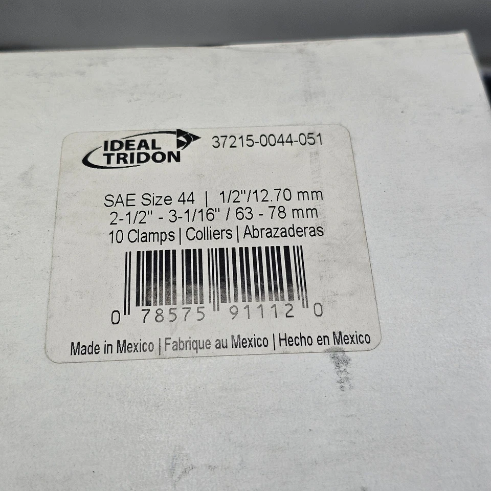 (CANTIDAD 10) Abrazadera de manguera de acero inoxidable Ideal-Tridon 1/2" 300, 372150044051 Foto 2 de 4