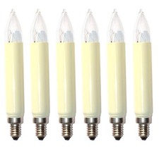 6 Stück Schaftkerze Kerzen elfenbein Kerze 3W E10 8 23 Volt Bitte auswählen NEU