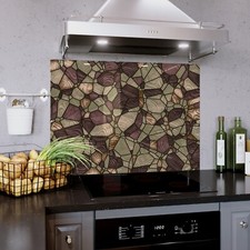 Glass Splashback Kitchen Tile Cooker Panel ANY SIZE Abstract Stained Glass