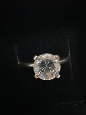 Sterling Silver Cubic Zirconia Solitaire Ring