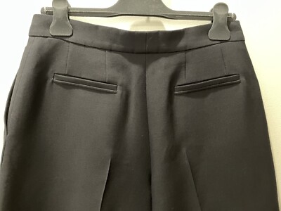 $2150 NEW CHRISTIAN DIOR CROPPED PANTS BLACK WOOL AND SILK
