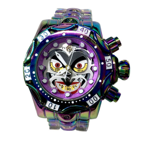 Bracelet de montre pour homme clown en acier inoxydable imperméable quartz Joker - Photo 1 sur 27