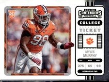 2023 Panini Chronicles Draft Picks #22 Myles Murphy Contenders College Ticket