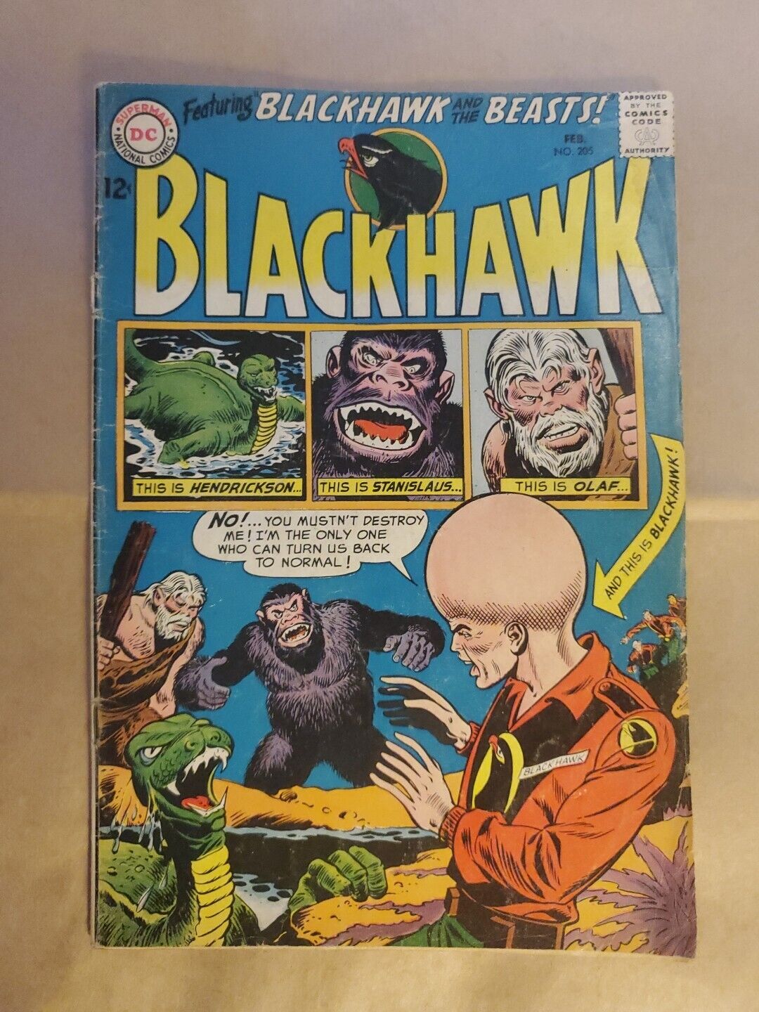Blackhawk # 205 DC Silver Age Comic Book War 