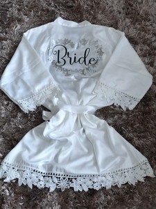 bridal lace dressing gown