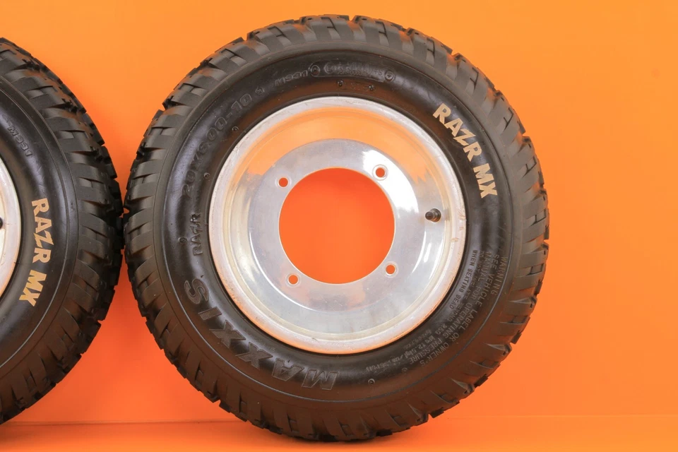 08-10 2008 Polaris Outlaw 450 MXR OEM Front Rims Wheels Rim Wheel Set 4/156 - Image 4 of 4