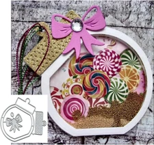 Candy Jar Cutting Die Cuts, DIY Crafts Template Candy Jar Scrapbook Cards Cuttin