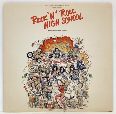 Ramones Rock N  Roll High School Album Cover Art Print 11-1/2 x 11-1/4  Mounted