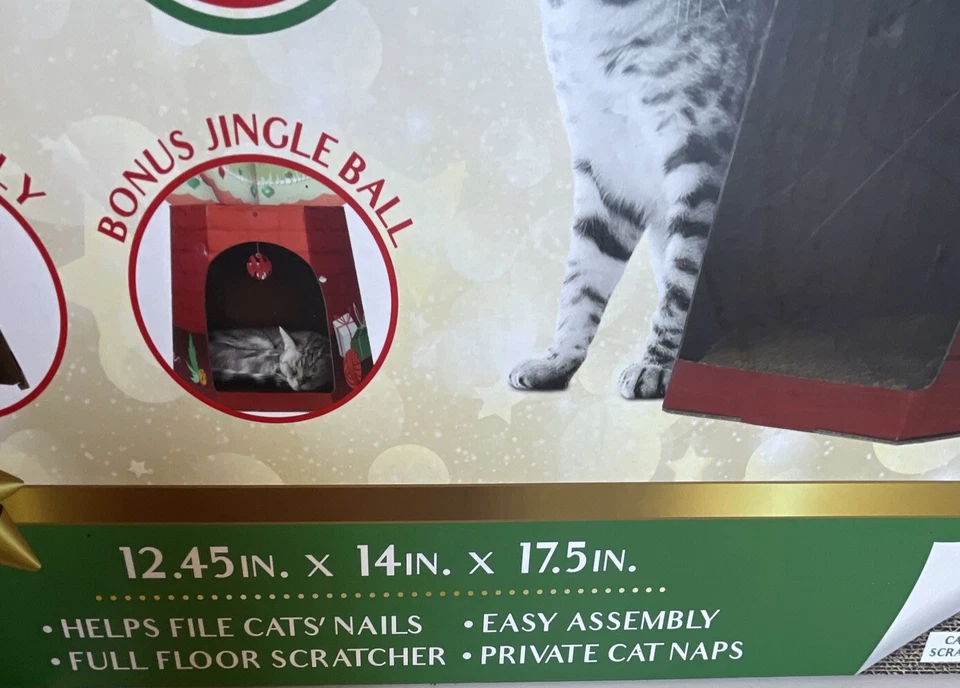 American Cat Club  Carboard Scratch Christmas Tree House  - Image 4 of 4