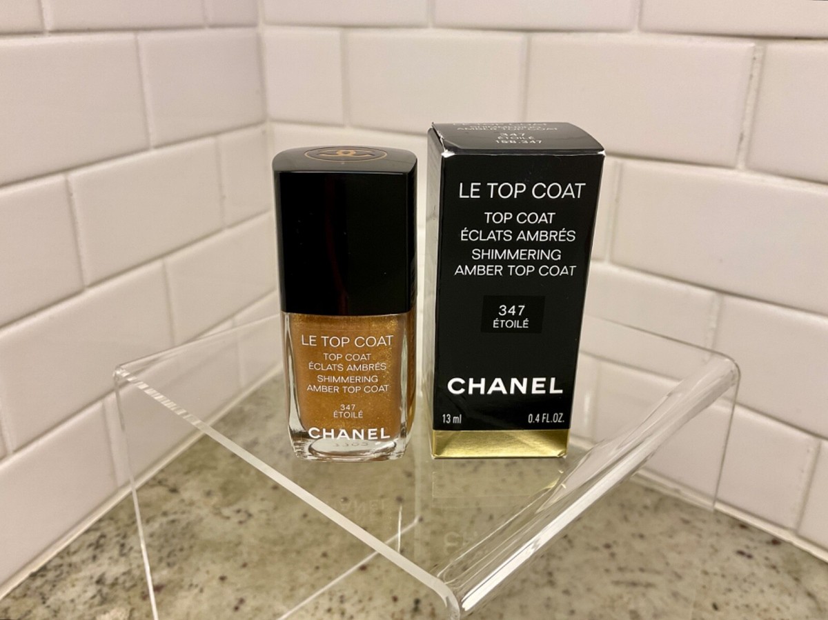 CHANEL 347 ETOILE Shimmering Amber Top Coat Limited Edition NIB