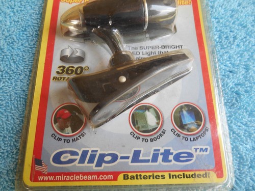 Nuevo de lote antiguo Miraclebeam Clip-Lite con baterías clips súper brillantes en cabezal giratorio - Imagen 3 de 8