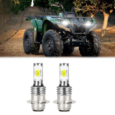 2 Super Brite LED headlight bulbs for Yamaha ATV pn 4KB-84314-01-00; 12V 40W
