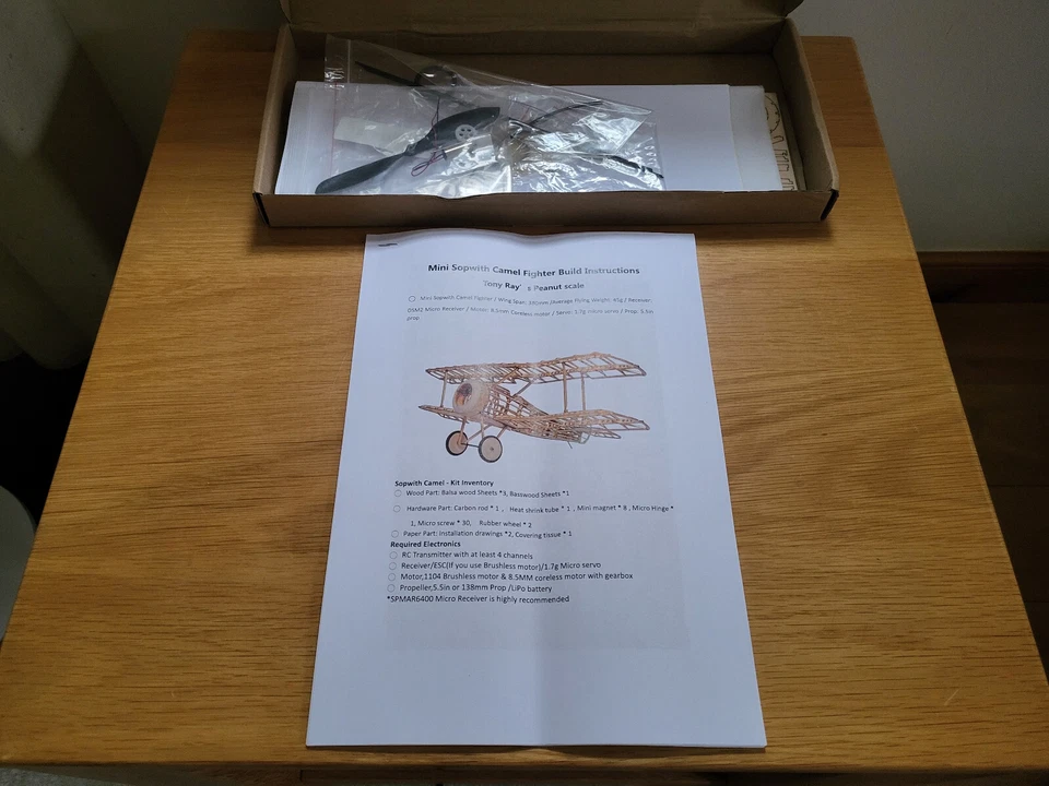 Sopwith Camel F1 - 380mm Wingspan - Balsa Airplane Kit & Electric Motor / Prop - - Image 3 of 4