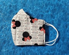 Washable Handmade Fabric Face Mask filter pocket DISNEY MINNIE MOUSE