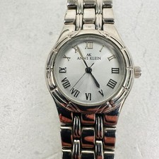 Anne Klein Watch Womens 25mm Round Silver Tone Casual Classic Quartz New Battery