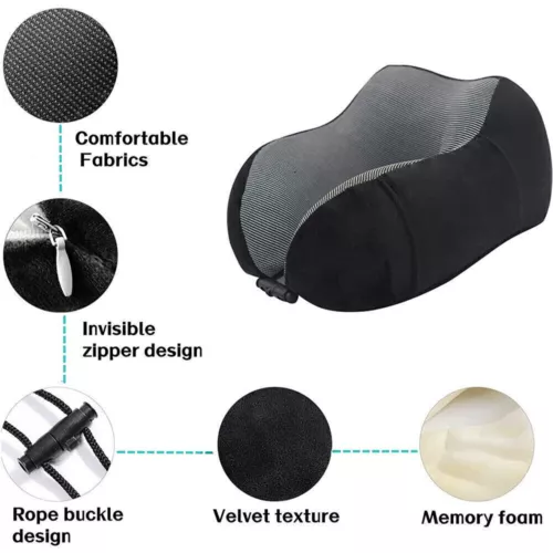 New Memory Foam U Shaped Travel Pillow Neck Support Soft Head Rest Car Plane A - Picture 8 of 24