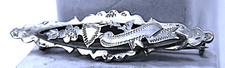 Hallmarked Birmingham 1918  Love Token Giftable Victorian Sterling Silver Brooch