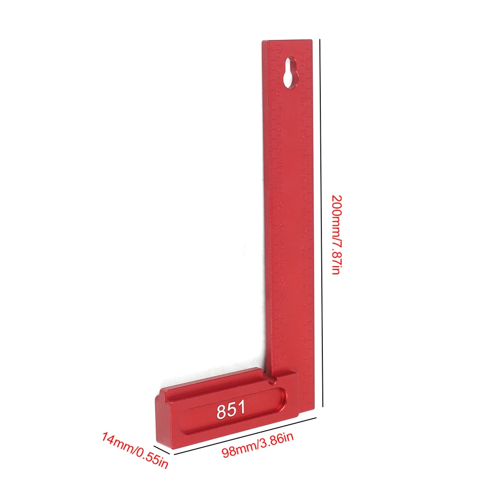 90° Angle Gauge Corner Machinist Square Ruler Measuring Tool Try Angle Ruler - Image 3 of 4