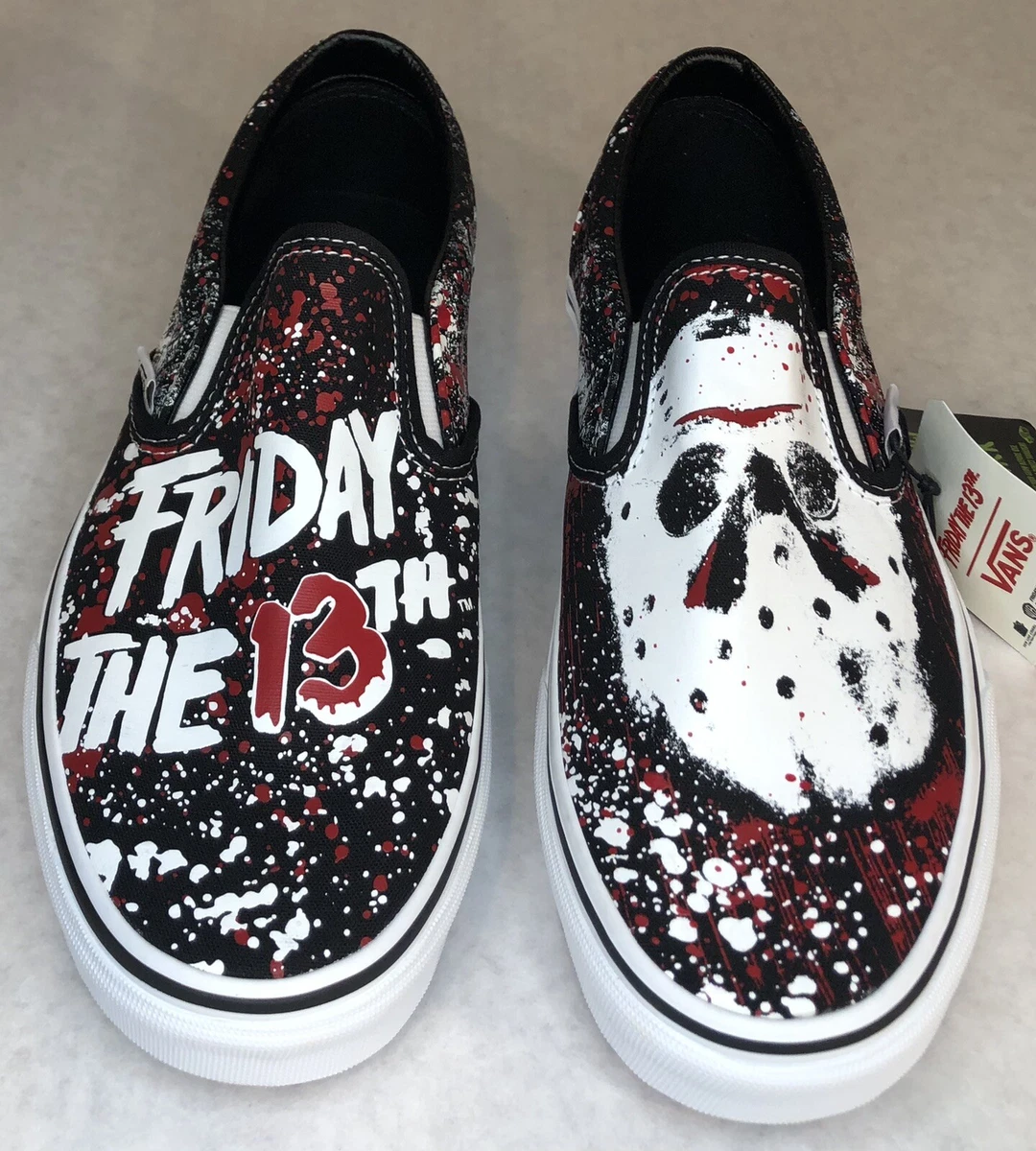 Vans x House Of Terror “Friday The 13th” Classic Slip-On Shoes Men’s size 9