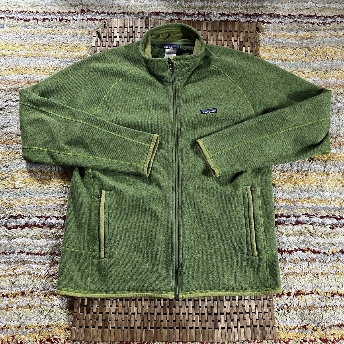 Patagonia Better Sweater Forest Green Full Zip Knit Fleece Jacket Men's  Large L