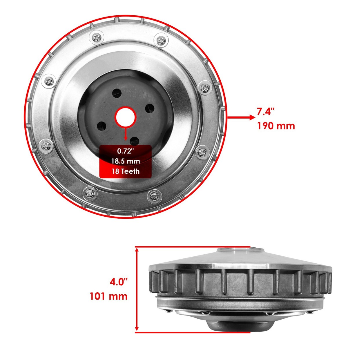 Primary Clutch Sliding Fixed Sheave Kit for Yamaha Rhino 700