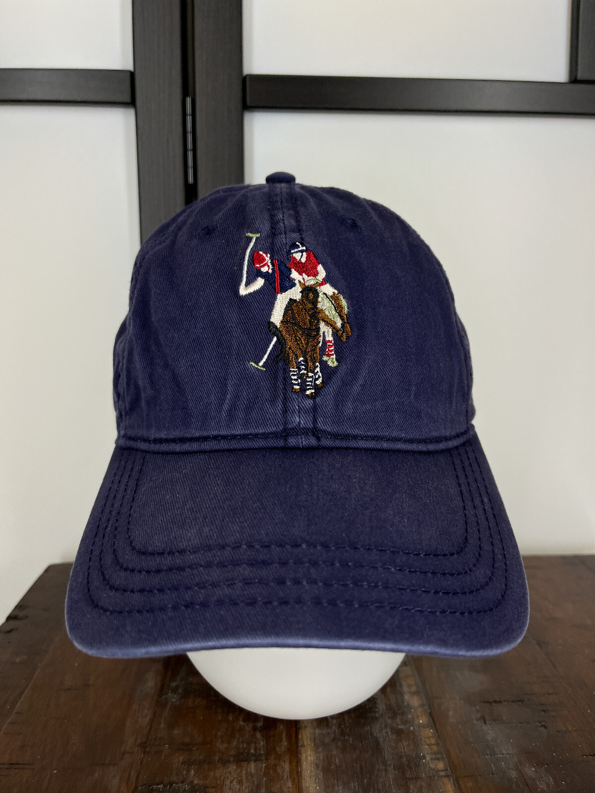 US Polo Assn Cappello Berretto Strap Back Adulto Blu Pony Cotone dal 1890 Golf Twill