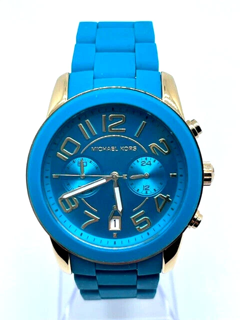 Orologio Michael Kors Cronografo Blu Oro Nuovo